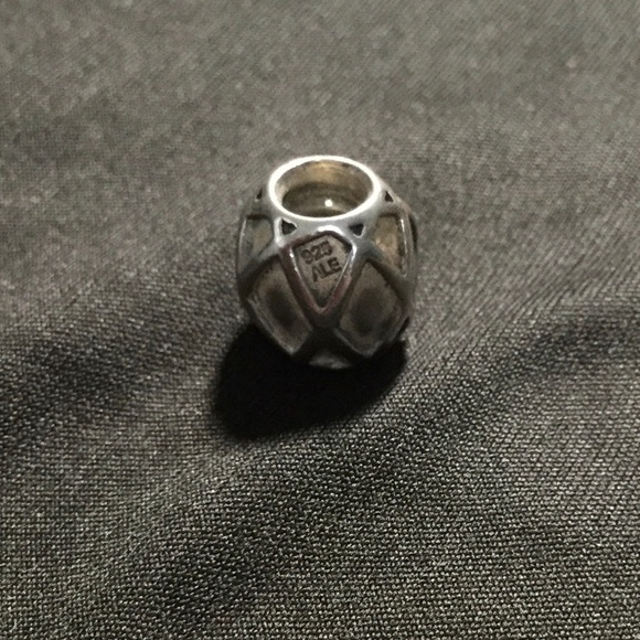 Retired Pandora Harlequin Criss Cross Charm Bead - Picture 4 of 5